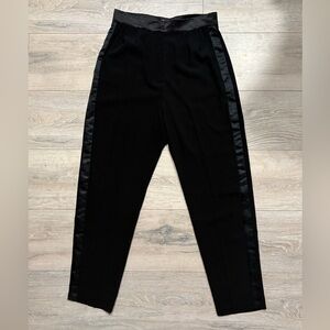 Amanda Uprichard Black Tuxedo Pants Size Medium